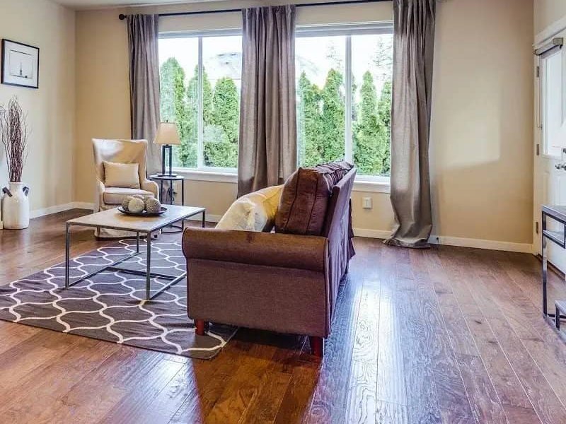 HARDWOOD FLOORING IN OPEN FLOOR HOME