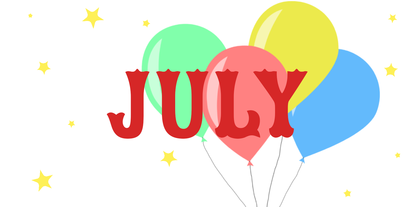 JULY (large + stars)