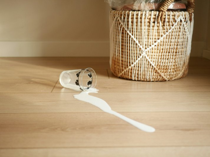 Nursery with luxury vinyl flooring
