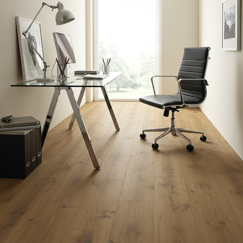 Living room with laminate flooring